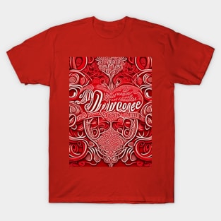 Serenity in Red: A Captivating Expression of Beauty T-Shirt